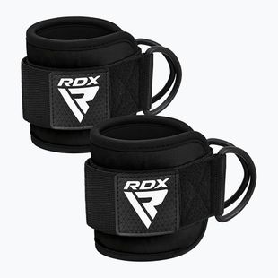 Kulkšnies kablio dirželiai RDX Gym Ankle Pro A4 black WAN-A4B-P