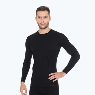Vyriški termoaktyvūs marškinėliai Brubeck Active Wool juoda