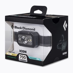 Black Diamond Icon 700 grafitinis galvos žibintuvėlis
