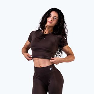 Moteriškas treniruočių topas  NEBBIA Power dark brown