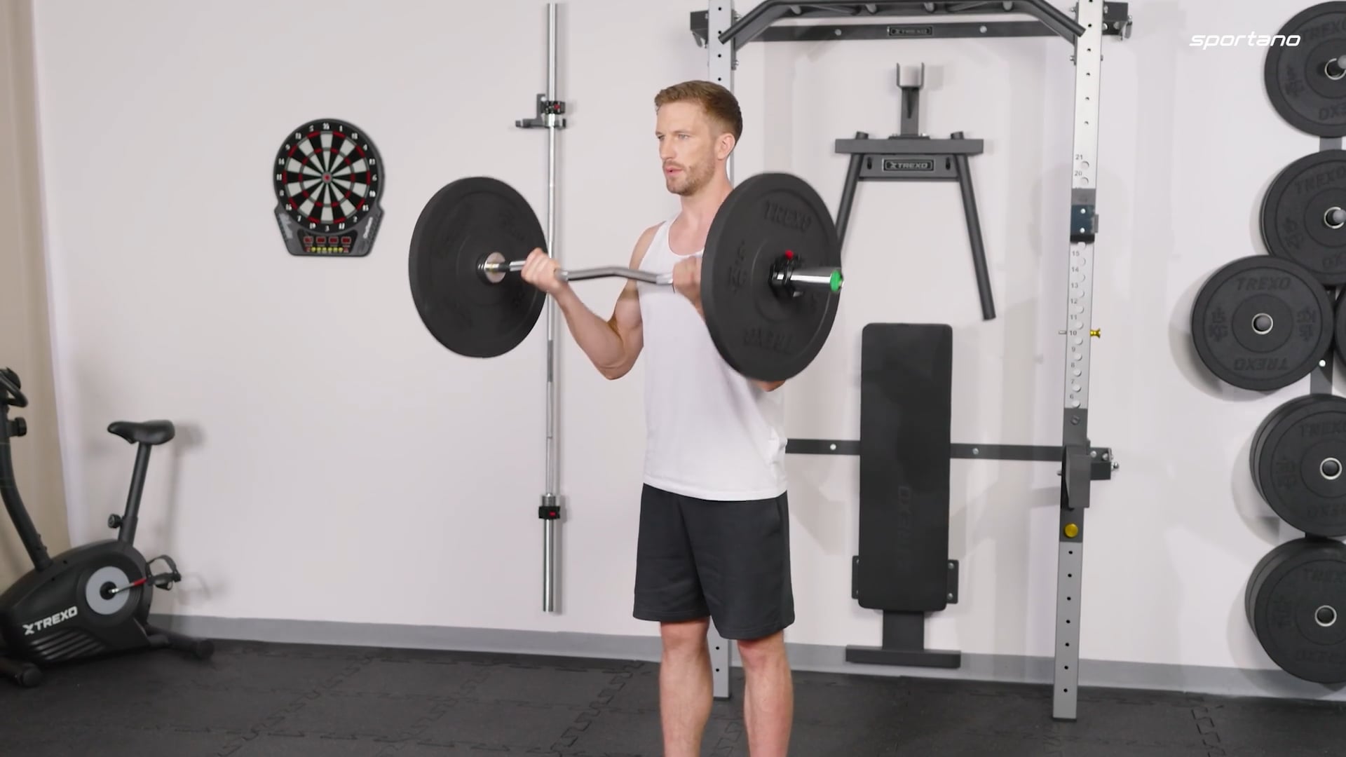 XTREXO olimpiniai svarmenys su buferiu juodi TRX-BMP005 5 kg